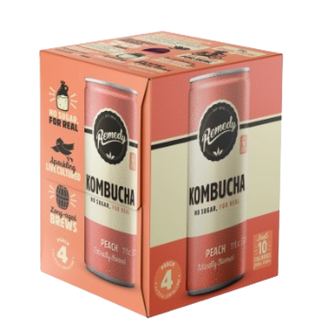 Peach organic kombucha [can+dep]