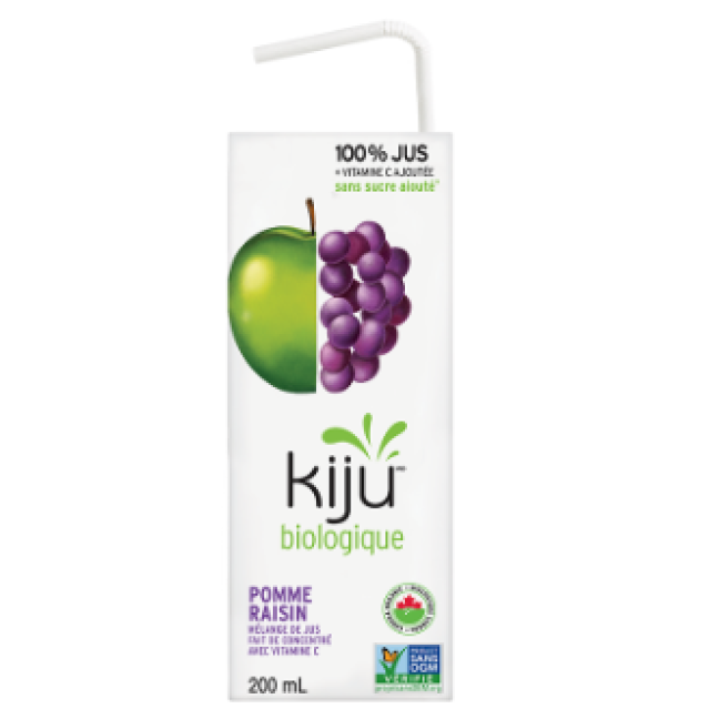 Jus de pomme et raisin biologique