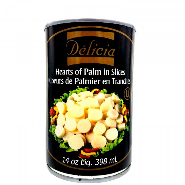 Coeur de palmier en tranches