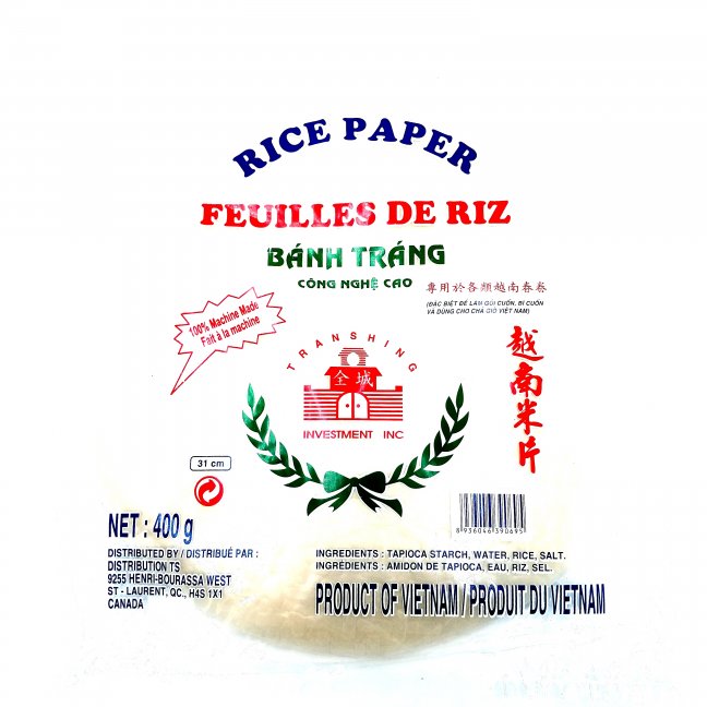 Round rice paper