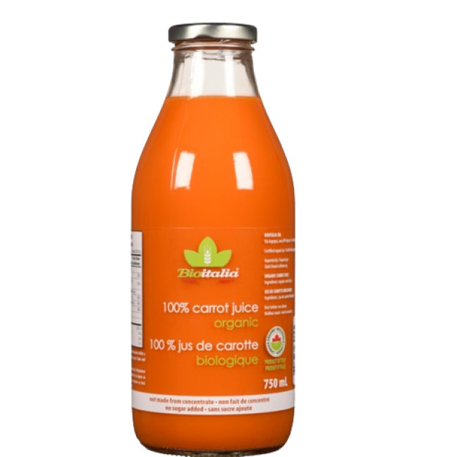 100% organic carrot juice