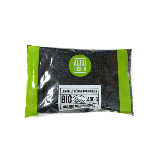 Organic beluga lentils