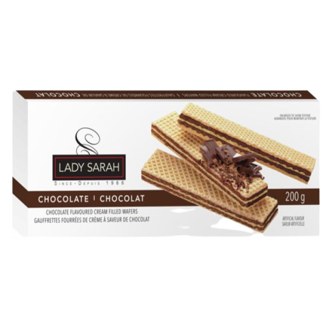 Chocolate-filled waffles