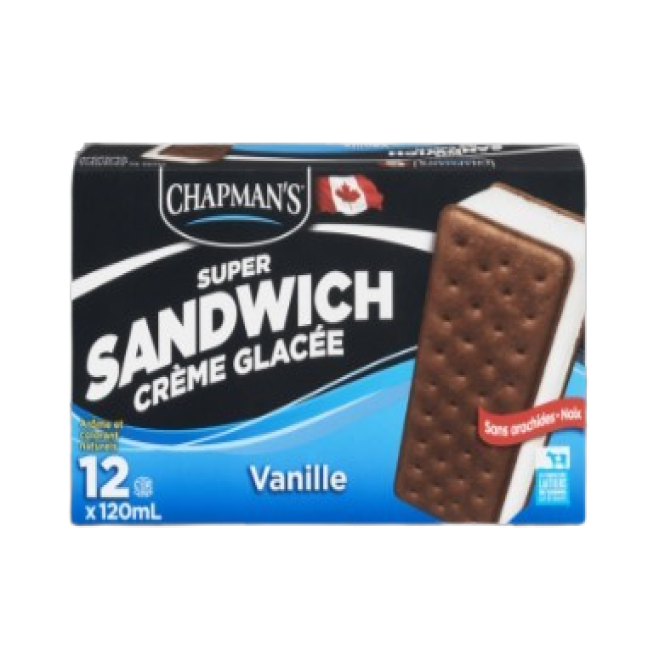 Vanilla ice cream sandwich