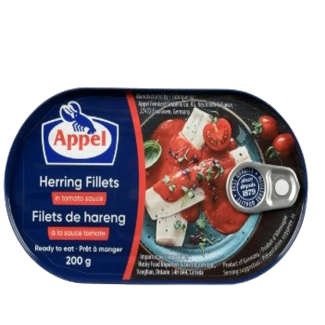 Herring fillets in tomato sauce