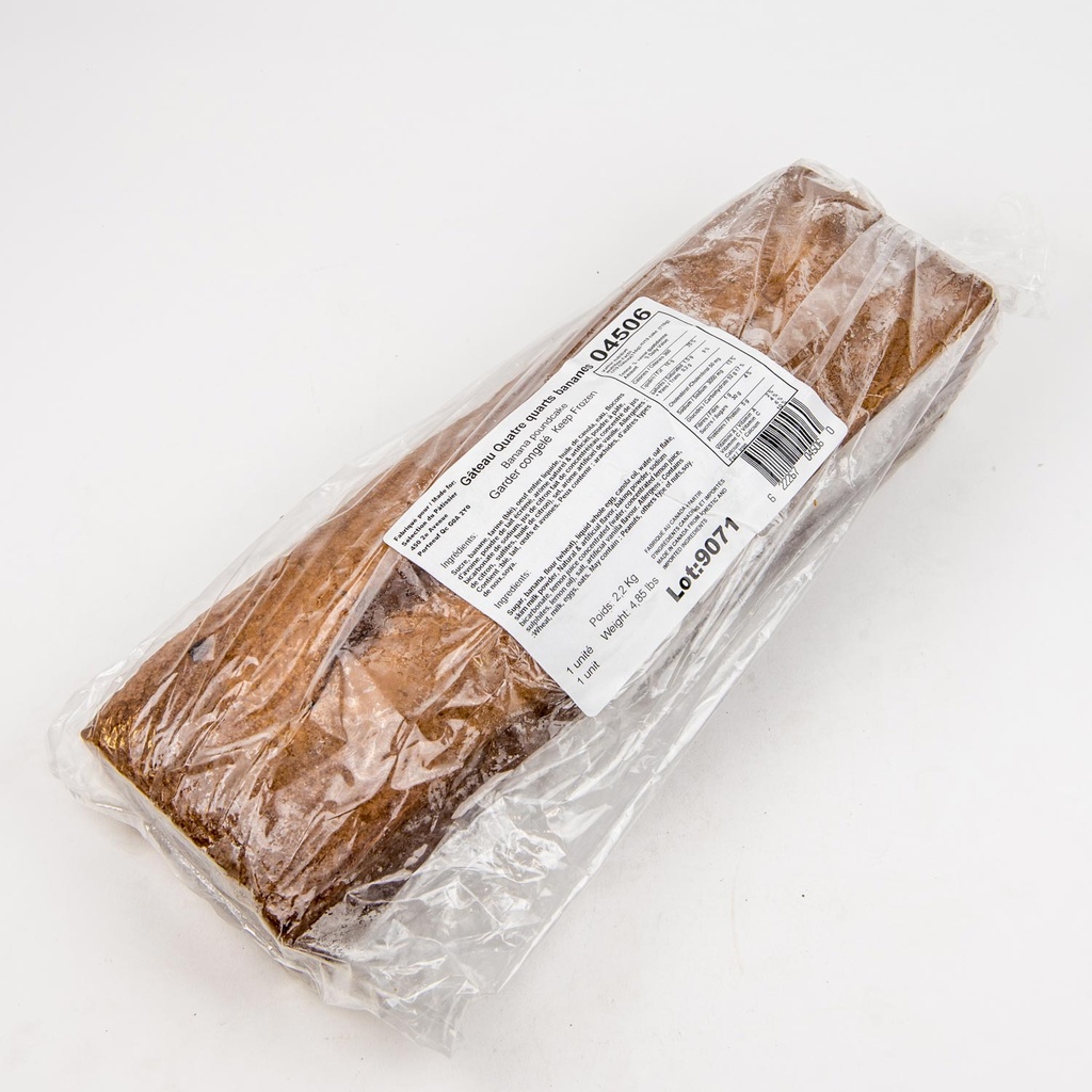 Gâteau quatre-quarts banane 15"