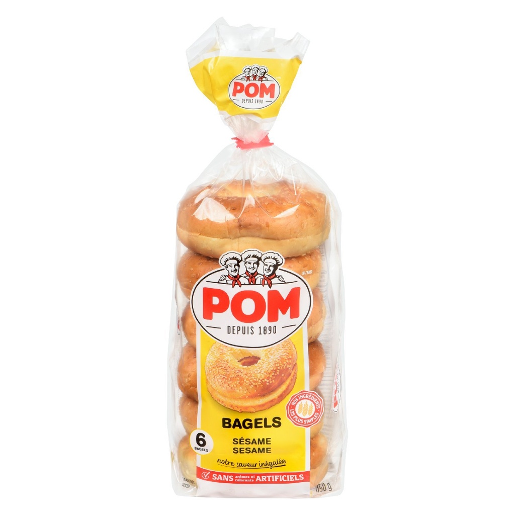 Sesame Bagels x6