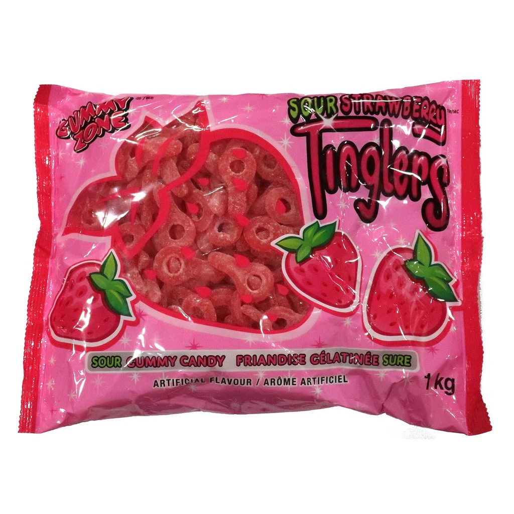 Sour Strawberry Candies 1 kg