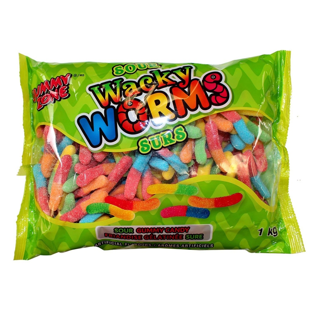 Sour Worm Candies 1 kg