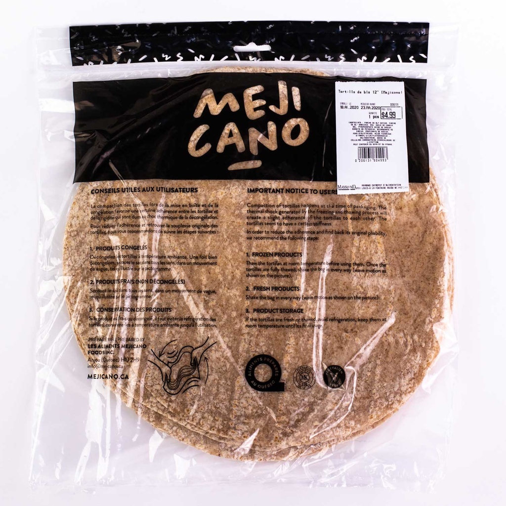 Wheat Tortilla 12'' x10