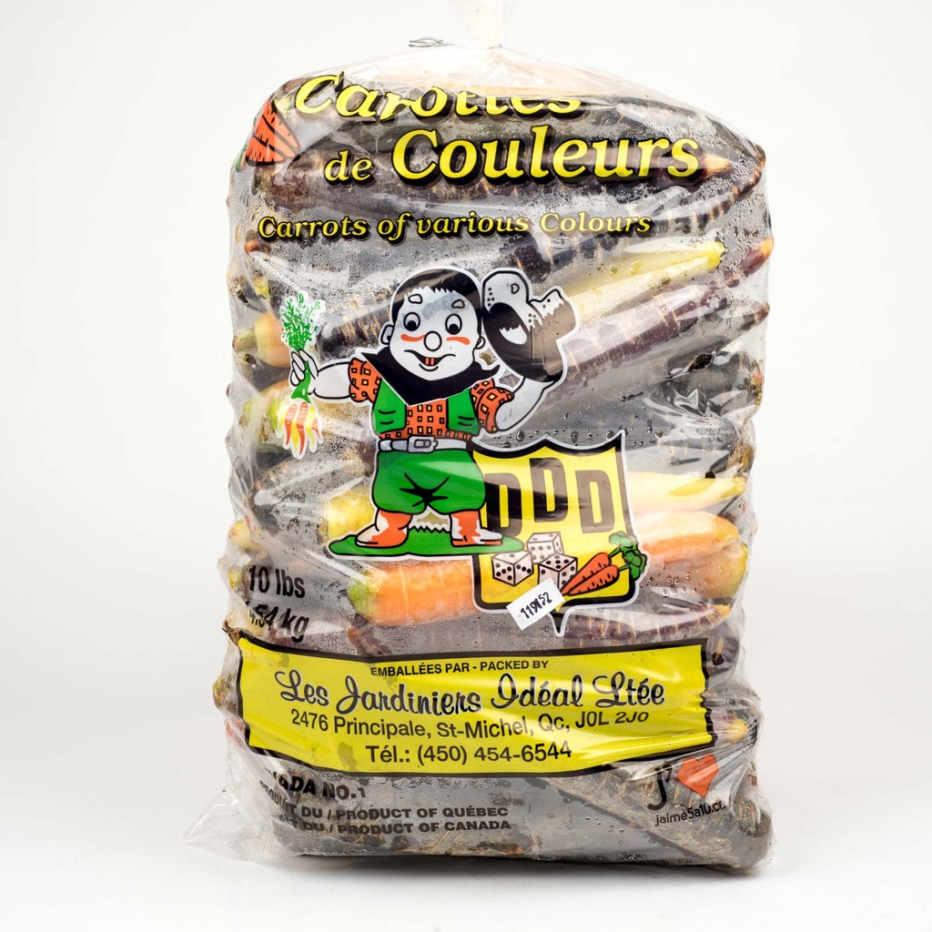 Colored Nantaise Carrots 10 lb