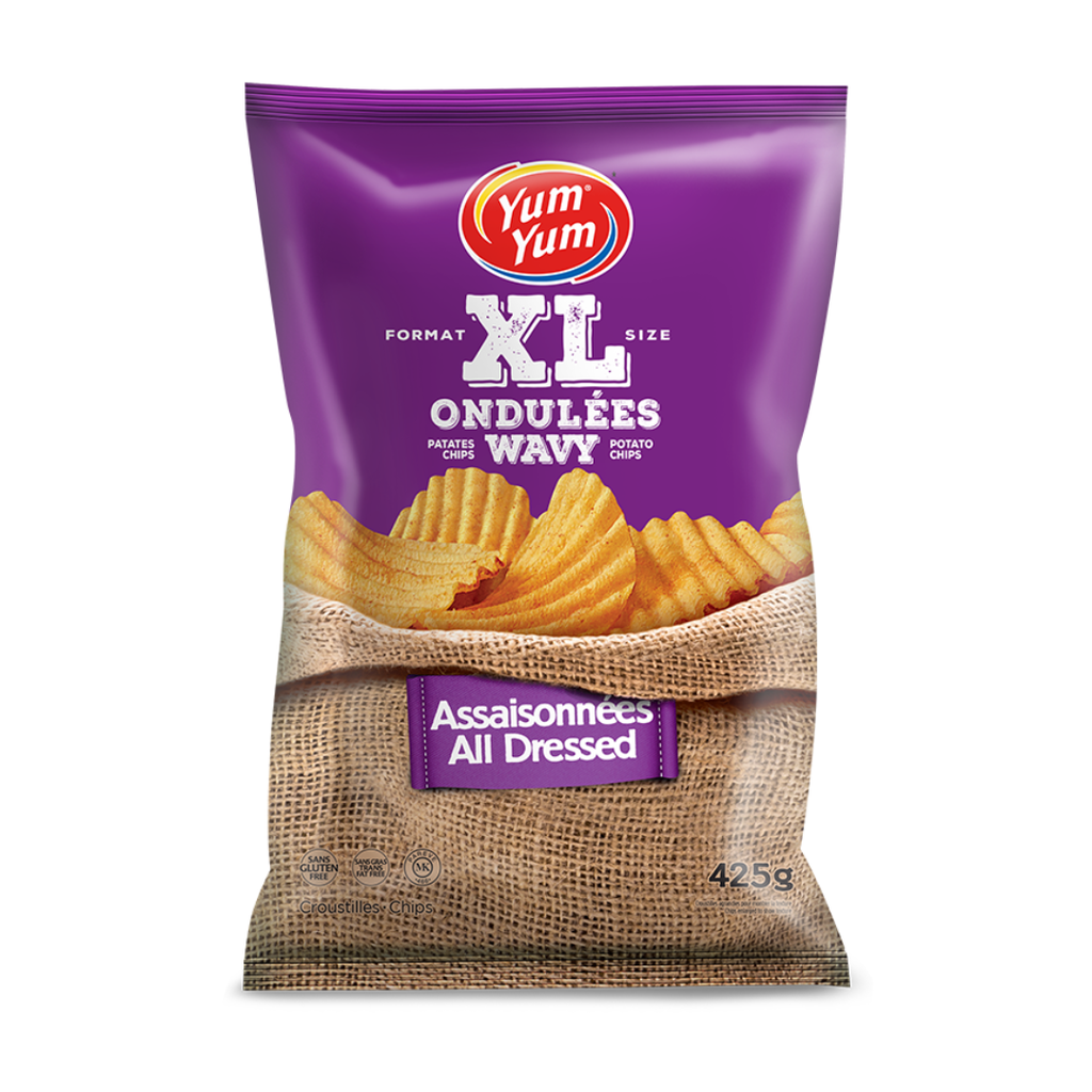 Croustilles ondulées saveur assaisonnées 425 g