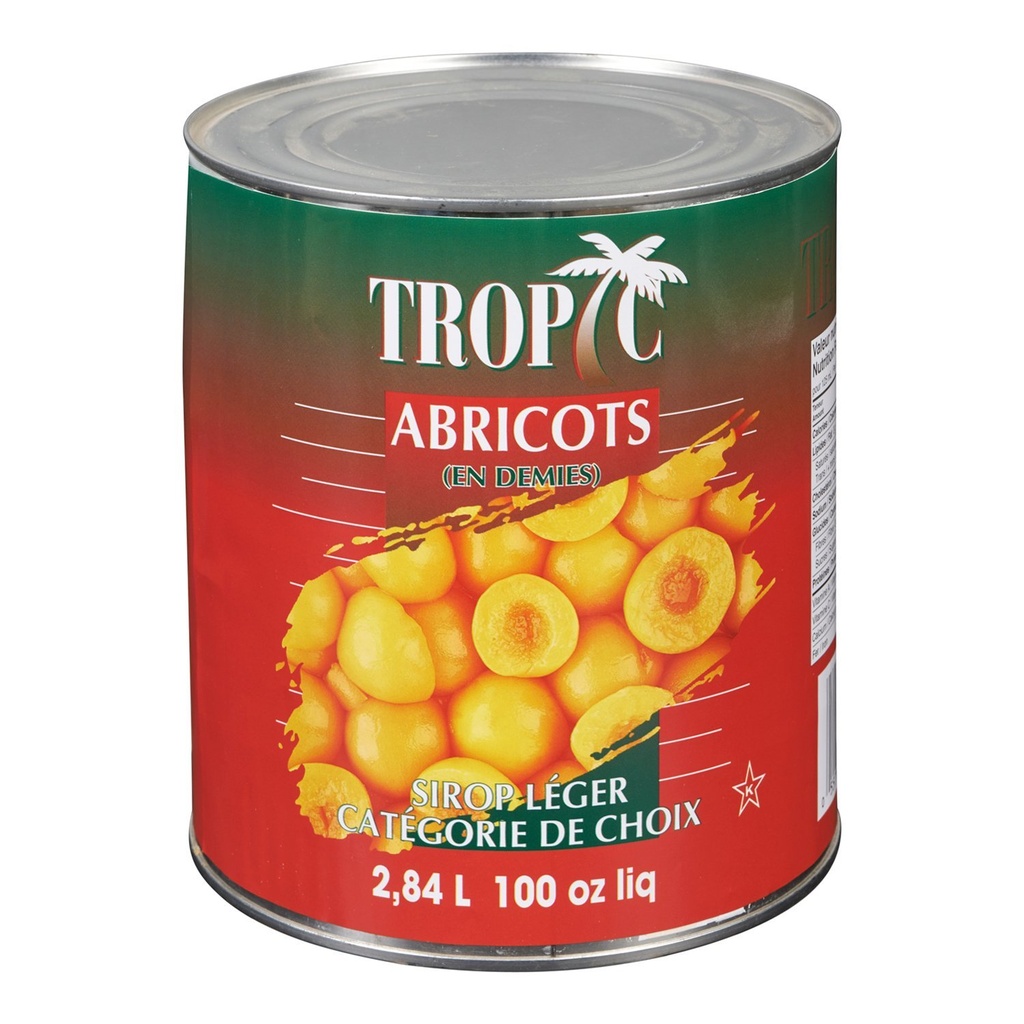 Abricots demi sirop léger 2,84 L