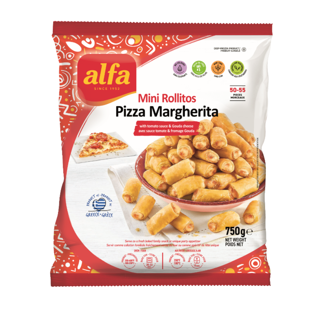 Mini rollitos pizza marguerita 750 g