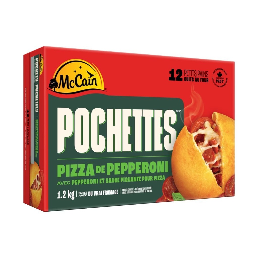 Pizza pochette pepperoni 1,2 kg