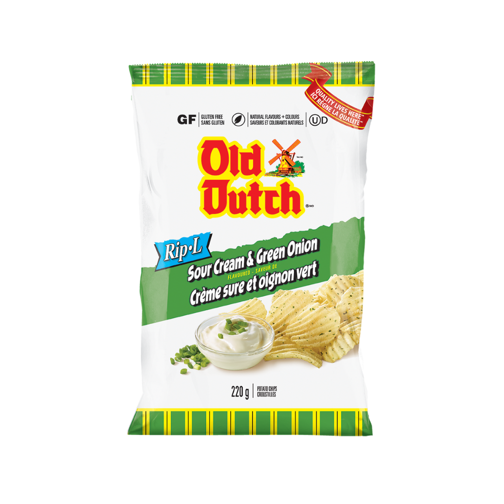 Sour Cream Grean Onion Rip-L Chips 220 g