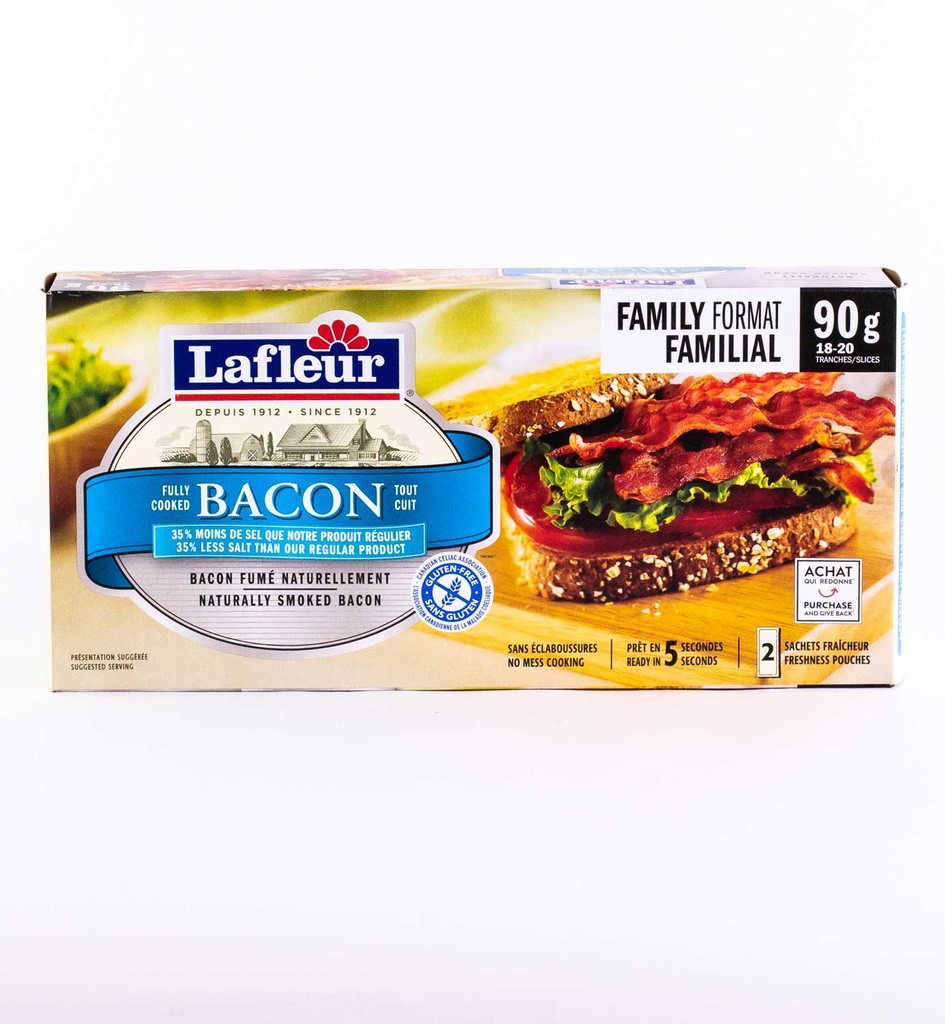 Pre-cooked Bacon Reduced Sodium Content 90 g