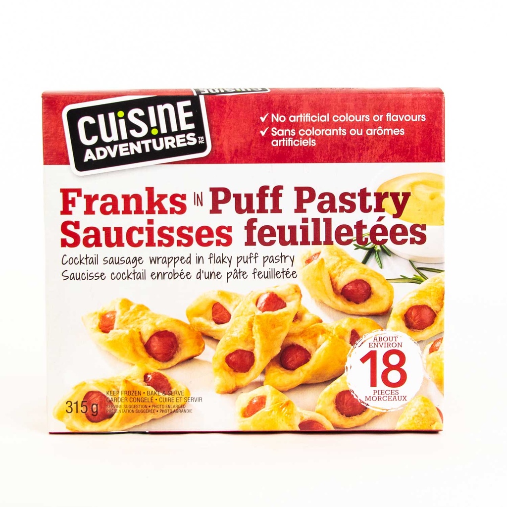 Saucisses cocktail en pâte feuilletée congelées 315 g
