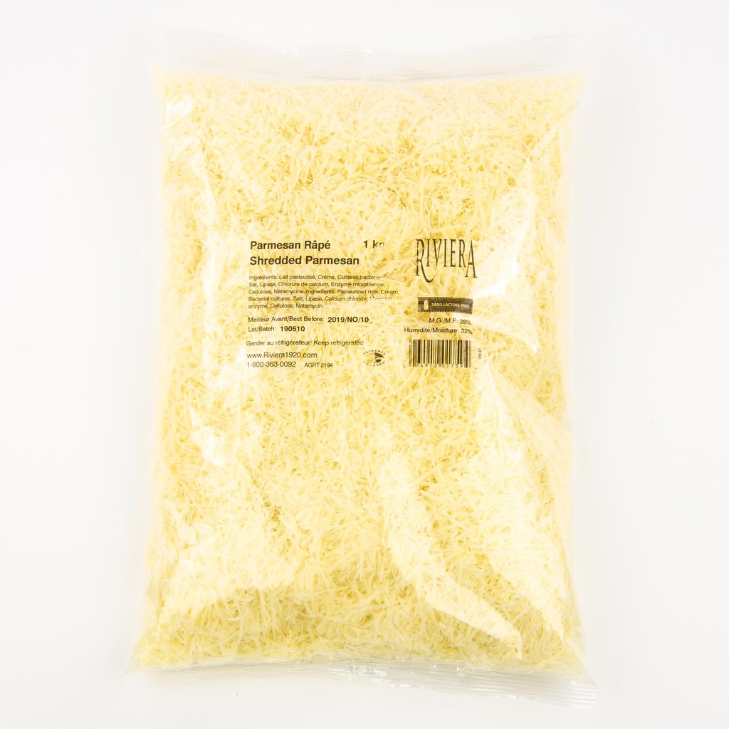 Parmesan râpé sans lactose 1 kg