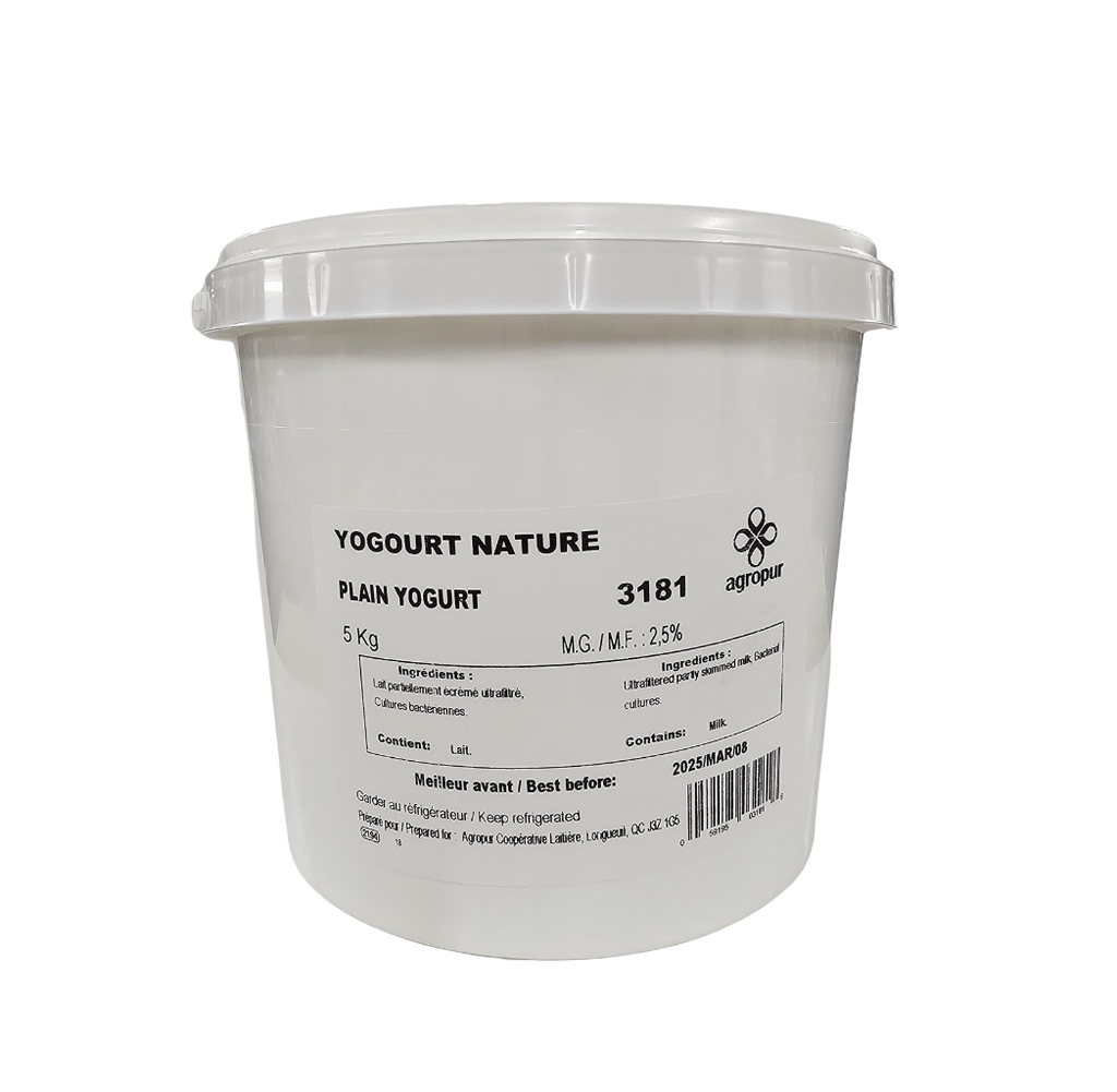 2.5% Plain Yogurt 5 kg