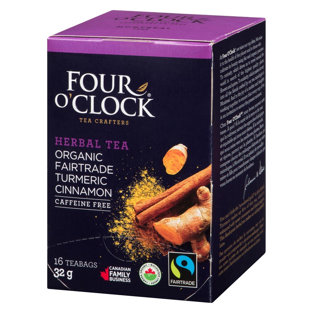 Tisane curcuma canelle biologique équitable x16