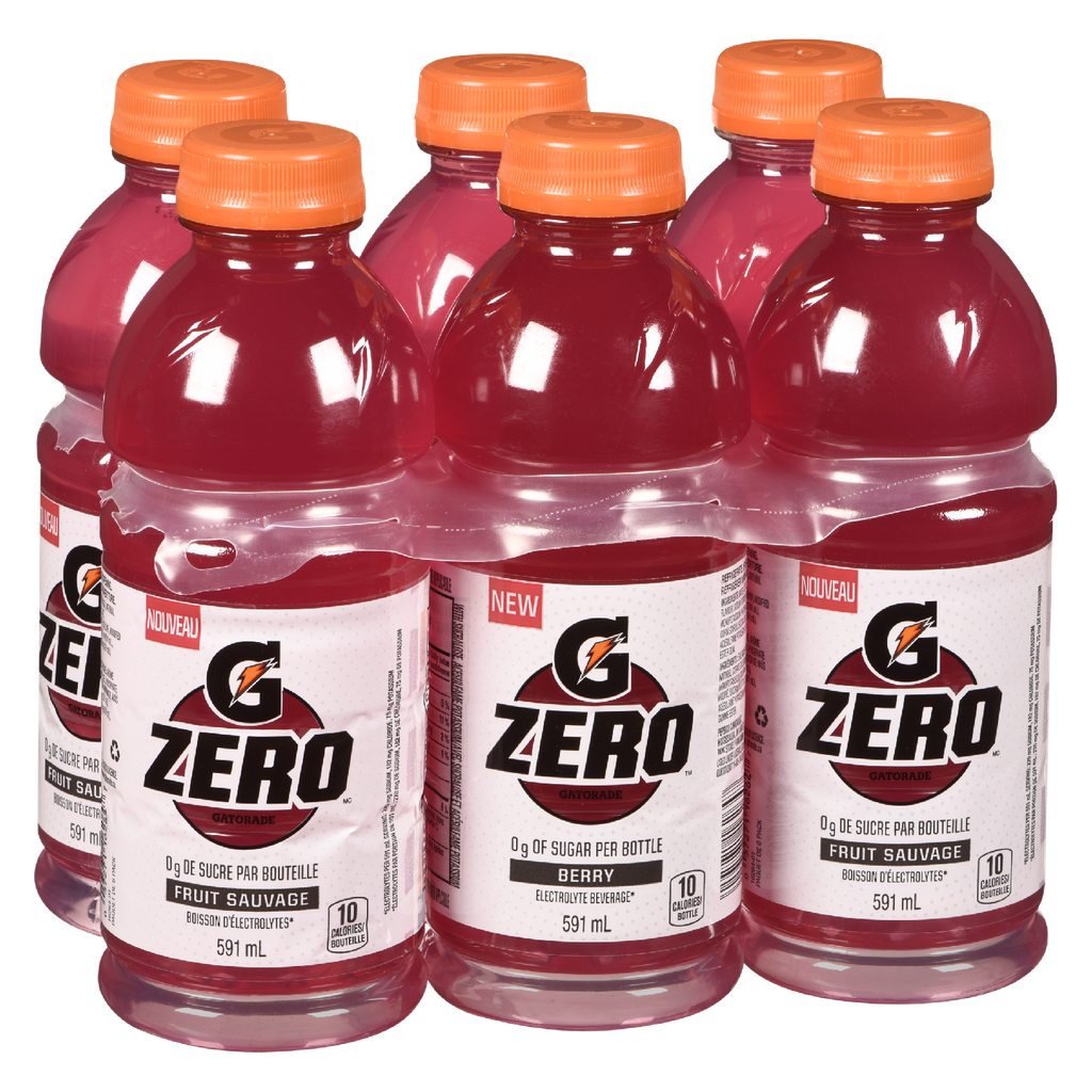 Boisson sportive fruits sauvages zéro calorie 591 ml x6