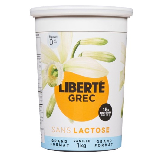 [AUB-17321] Lactose free vanilla 0% greek yogourt