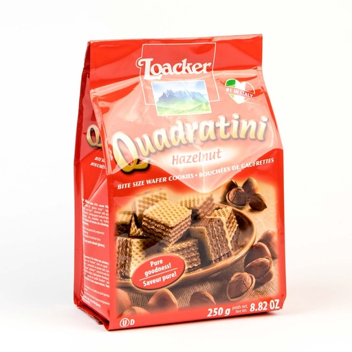 [MAY-00454] Gaufrettes à la crème noisette Quadratini 250 g